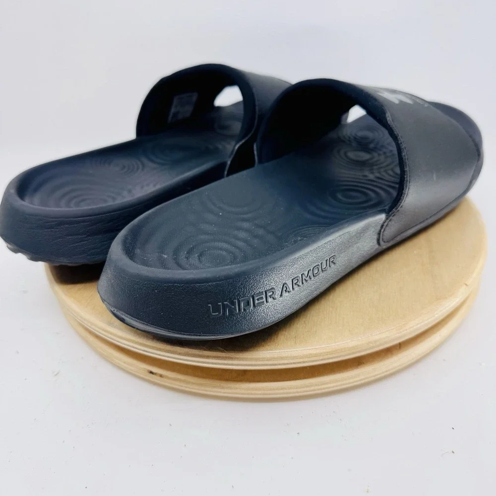 Under Armour Ignite Select Slide Sandals Mens 9 Black Comfort Recovery New Shoes